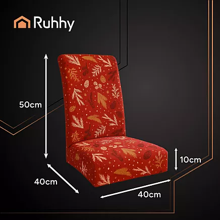 Chair covers 6 pcs. Light red Ruhhy 26638