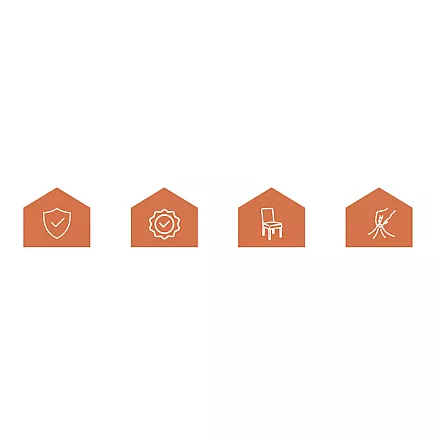 Chair covers 6 pcs. Light red Ruhhy 26638