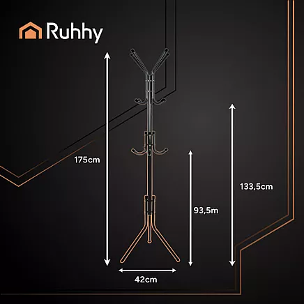 Standing coat rack 170cm - black Ruhhy 26362