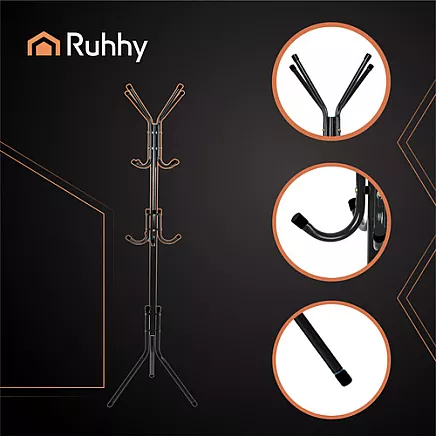 Standing coat rack 170cm - black Ruhhy 26362