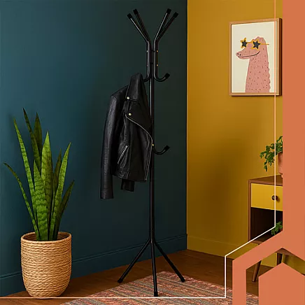 Standing coat rack 170cm - black Ruhhy 26362