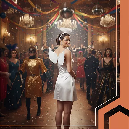 Eņģeļa kostīma komplekts Ruhhy 3 daļas: spārni, aureola, zizlis 26478, balts