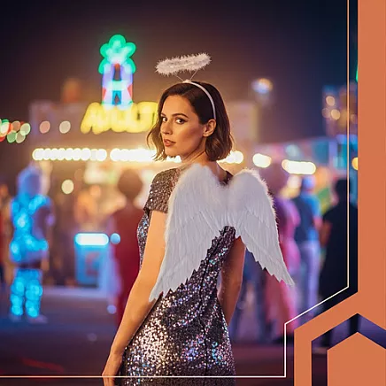 Eņģeļa spārnu komplekts ar aureolu 50 x 35 cm Ruhhy 26480, balts