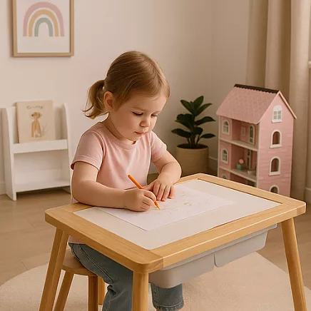 Kruzzel 26366 Sensory Table with Chair