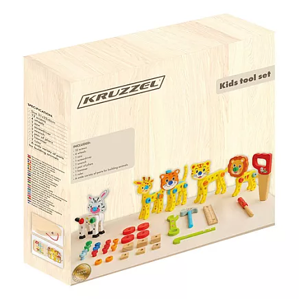 Kruzzel 26581 Wooden Tool Box