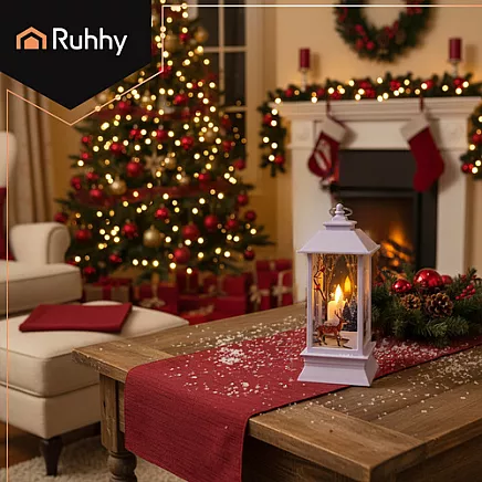 White LED Christmas Lantern Ruhhy 26753