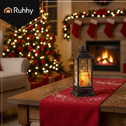 Silver LED Christmas Lantern Ruhhy 26755