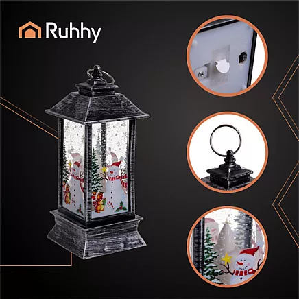 Silver LED Christmas Lantern Ruhhy 26755