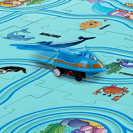 Attīstošais puzles konstruktors auto trase KRUZZEL 24851