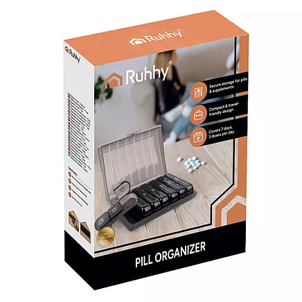 Ruhhy 26346 7-day medication organizer