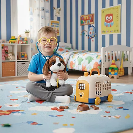 Little vet set with carrier