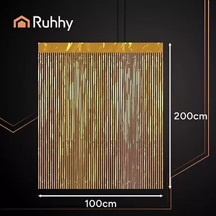 Decorative curtain 2x1m gold Ruhhy 26173