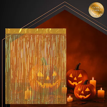 Decorative curtain 2x1m gold Ruhhy 26173