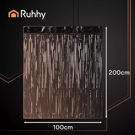 Decorative curtain 2x1m black Ruhhy 26172