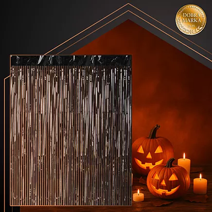 Decorative curtain 2x1m black Ruhhy 26172