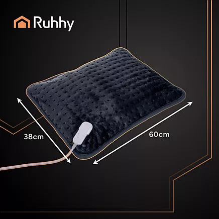 Elektriskais sildīšanas spilvens Ruhhy 26221, 60x38 cm, pelēks