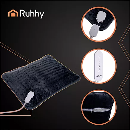 Elektriskais sildīšanas spilvens Ruhhy 26221, 60x38 cm, pelēks