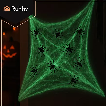 Glow-in-the-Dark Spiderweb Ruhhy 26214