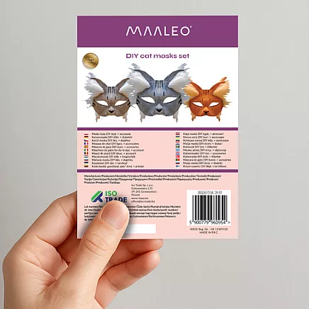 DIY Cat Mask 6 pcs + Accessories Maaleo 26570