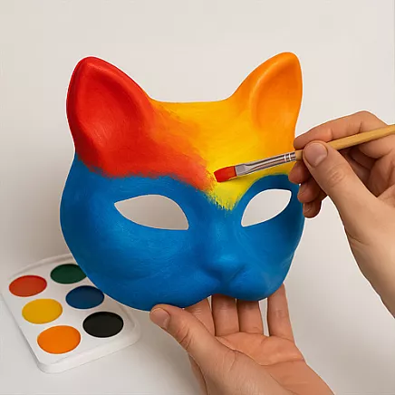 DIY Cat Mask 6 pcs + Accessories Maaleo 26570