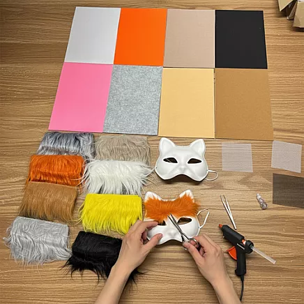DIY Cat Mask 6 pcs + Accessories Maaleo 26570