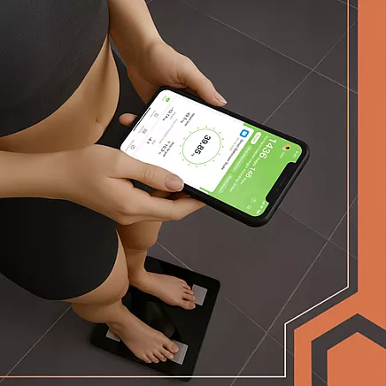 LCD bathroom scale - analytical black Ruhhy 20675