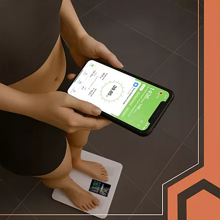 LCD bathroom scale - analytical white Ruhhy 20676