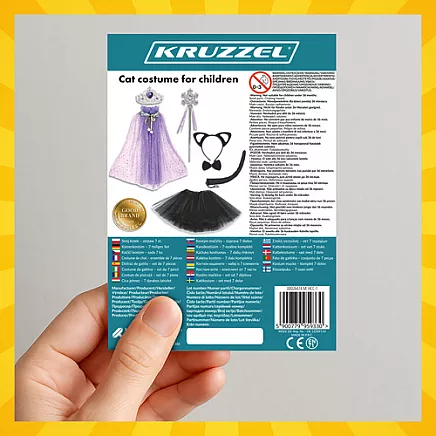 Kitten costume - 7-piece set Kruzzel 26474