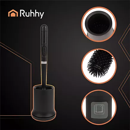 Silicone bathroom brush black Ruhhy 25882