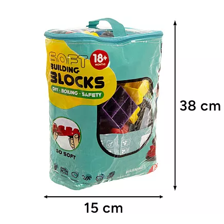 Rubber blocks - sensory 80 pcs. 26575