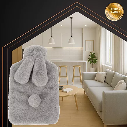 Gumijas termofors plīša pārvalkā Trusītis 1,8L Ruhhy 26383