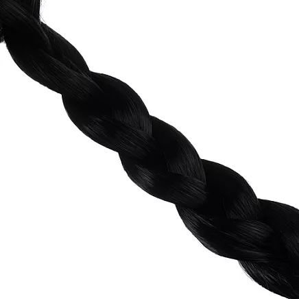 Garā sieviešu parūka ar bizēm Soulima 26861, melna