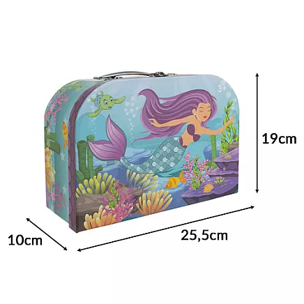 Bērnu tējas servīze ar nāriņu, metāla rotaļu trauki koferī