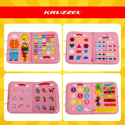Manipulative book - pink Kruzzel 26880