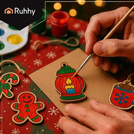 Wooden baubles for painting 24 pcs Ruhhy 26471