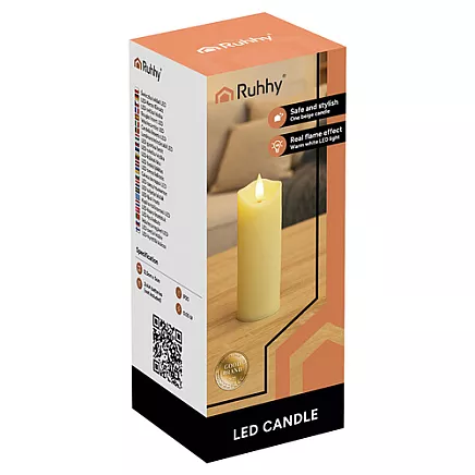 LED candle/insert 12.5x5cm 1pc Ruhhy 26484