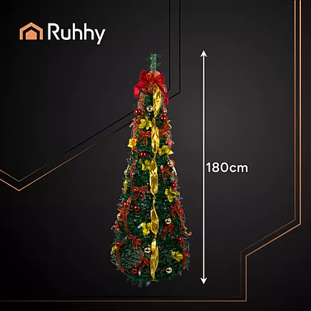 Foldable Christmas tree with decorations 1.8m Ruhhy 26757