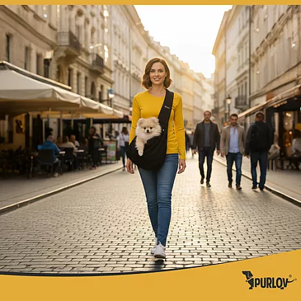 Pārnēsājamā pleca soma mājdzīvniekiem Purlov 26671