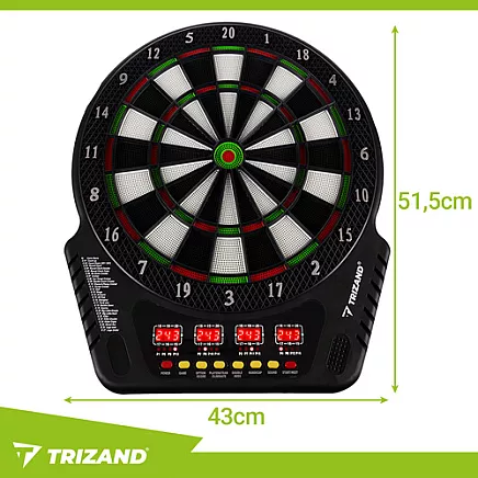 Elektroniskais šautriņu mērķis Trizand 26307, darts komplekts 1-16 spēlētājiem