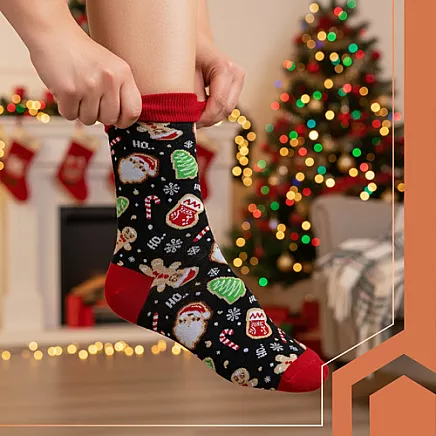 Ziemassvētku zeķu komplekts bumbā 3 pāri izm. 38-43 Ruhhy 26438