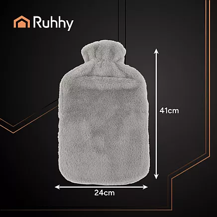 Rubber hot water bottle in a cover 3.5L Ruhhy 26384