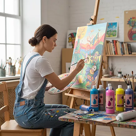 Poster paints - set of 18 pcs x 500 ml Maaleo 26341