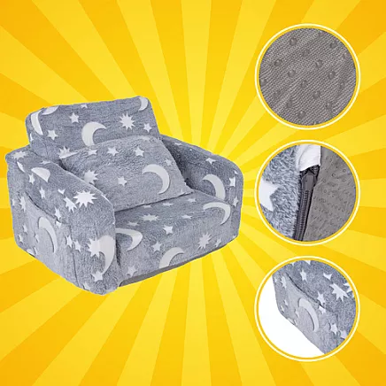 Izvelkams plīša bērnu krēsls Kruzzel 26381