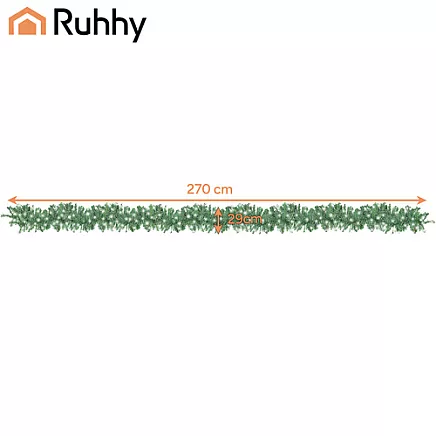 Snow-covered Christmas tree garland 2.7m HQ Ruhhy 26244
