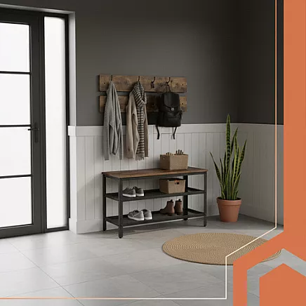 Shoe rack with hanger 73cm Ruhhy 27037