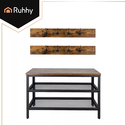 Shoe rack with hanger 73cm Ruhhy 27037