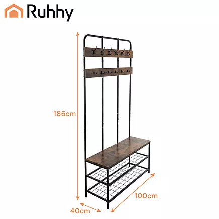 Standing shelf with hanger 182cm Ruhhy 27036