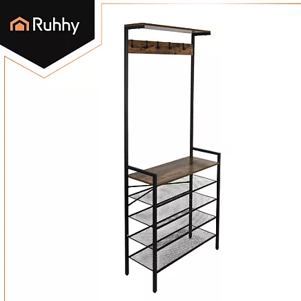 Standing shelf with hanger 189cm Ruhhy 27035
