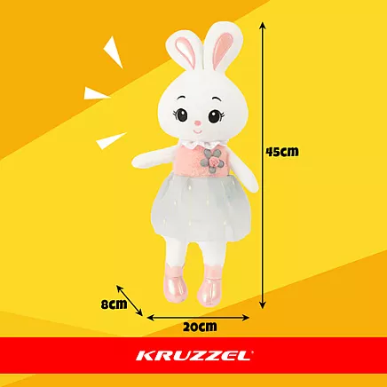 Mīkstā rotaļlieta plīša zaķis 45 cm Kruzzel 26761