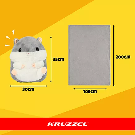 Hamster - pillow with blanket 2 in 1 Kruzzel 25638